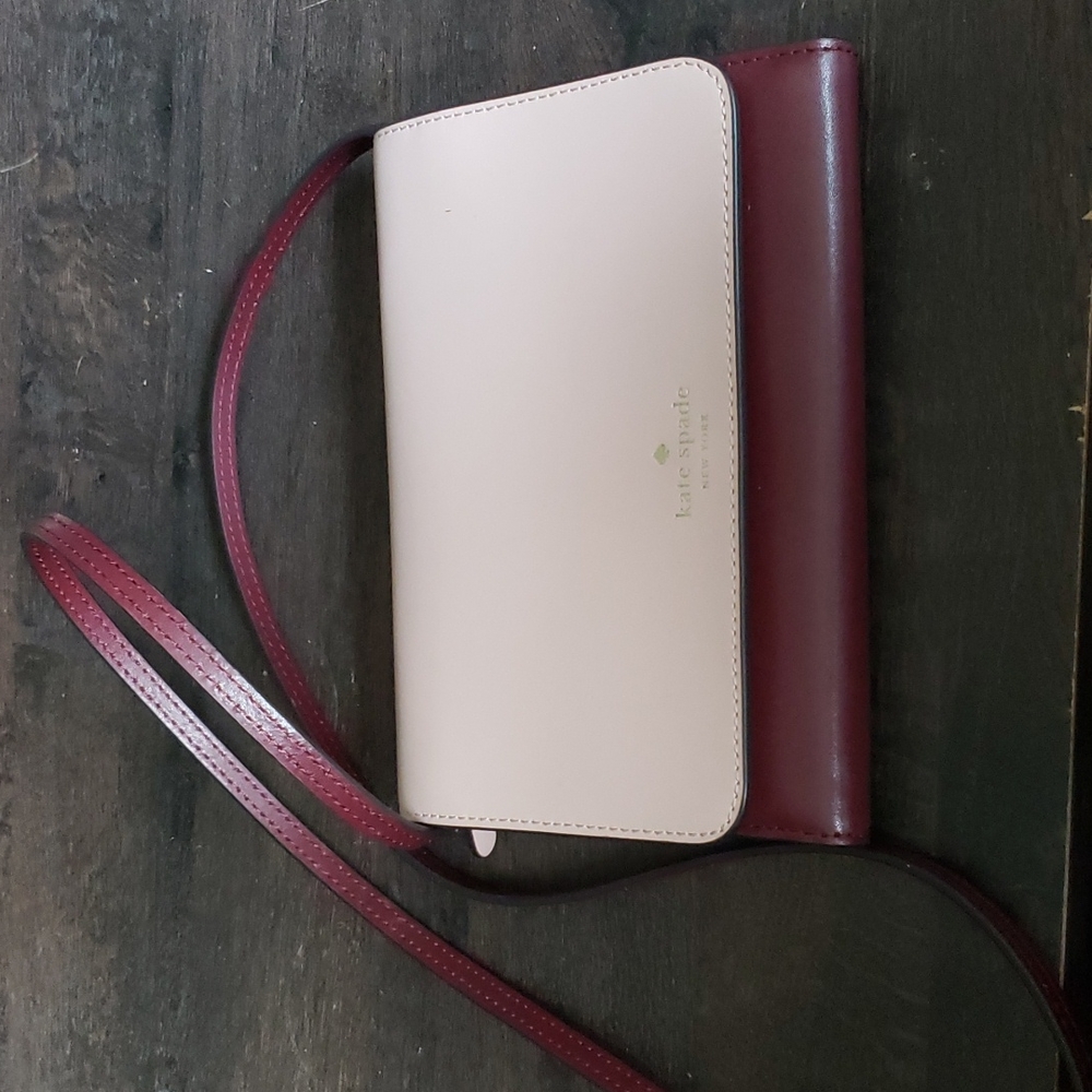 NWOT Kate Spade Kerri Small Flap Cherrywood Crossbody - Picture 2 of 5